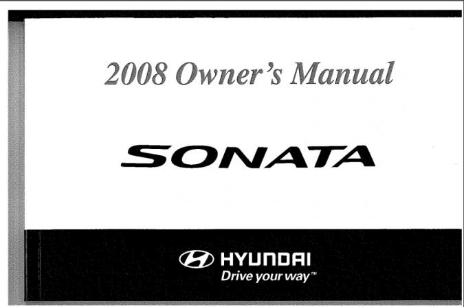 2008 Hyundai Sonata Owner's Manual