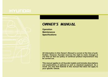 2016 Hyundai Elantra GT Owner's Manual