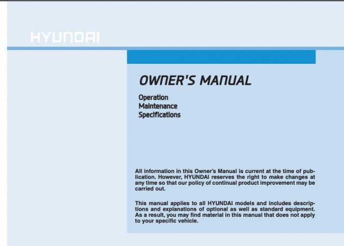2018 Hyundai Tucson Owner's Manual