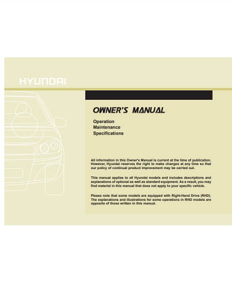 2019 Hyundai I40 Owner's Manual