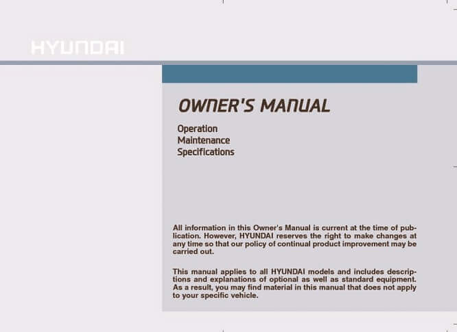 2021 Hyundai Accent Owner's Manual