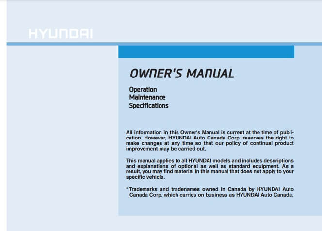2022 Hyundai Ioniq Owner's Manual