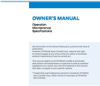 2022 Hyundai Sonata Hybrid Owner's Manual