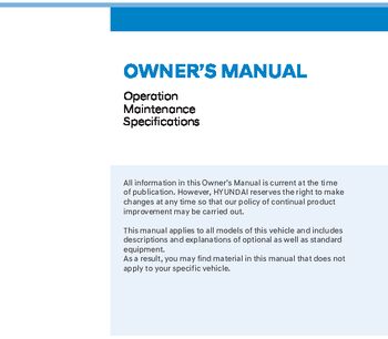2022 Hyundai Tucson Hybrid Owner's Manual