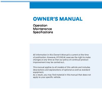 2022 Hyundai Kona EV Owner's Manual