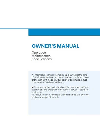 2023 Hyundai Tucson Owner's Manual