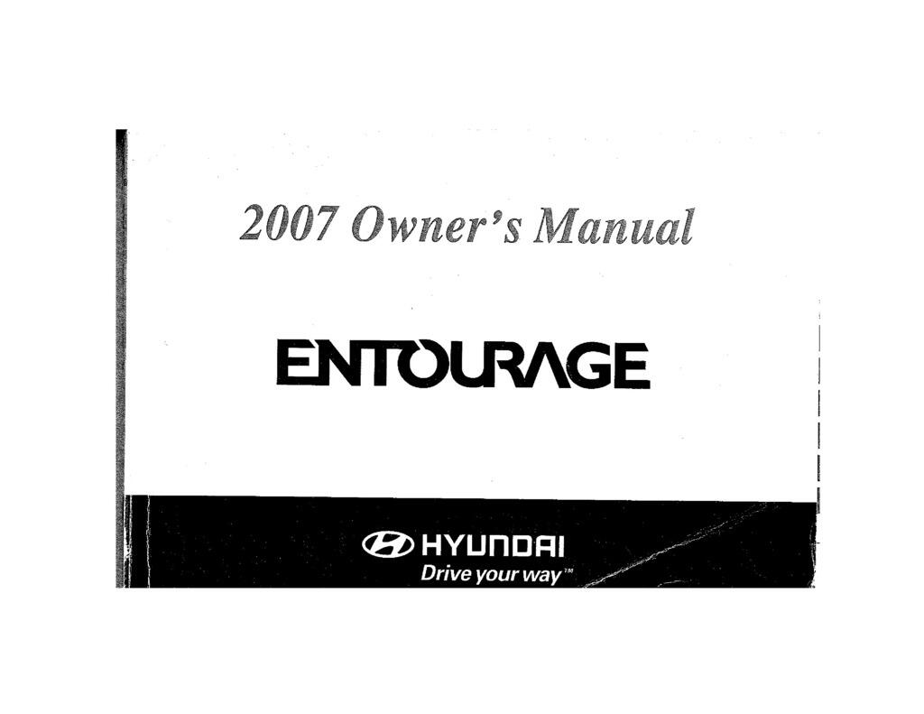 2007 Hyundai Entourage Owner's Manual
