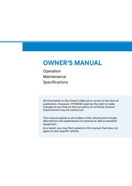 2024 Hyundai Elantra Owner's Manual