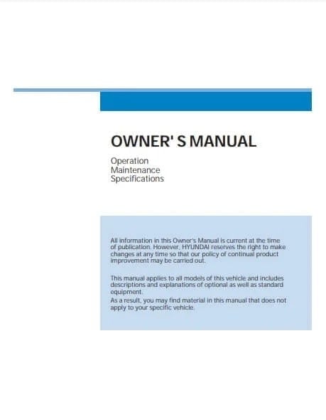2024 Hyundai i20 Owner's Manual