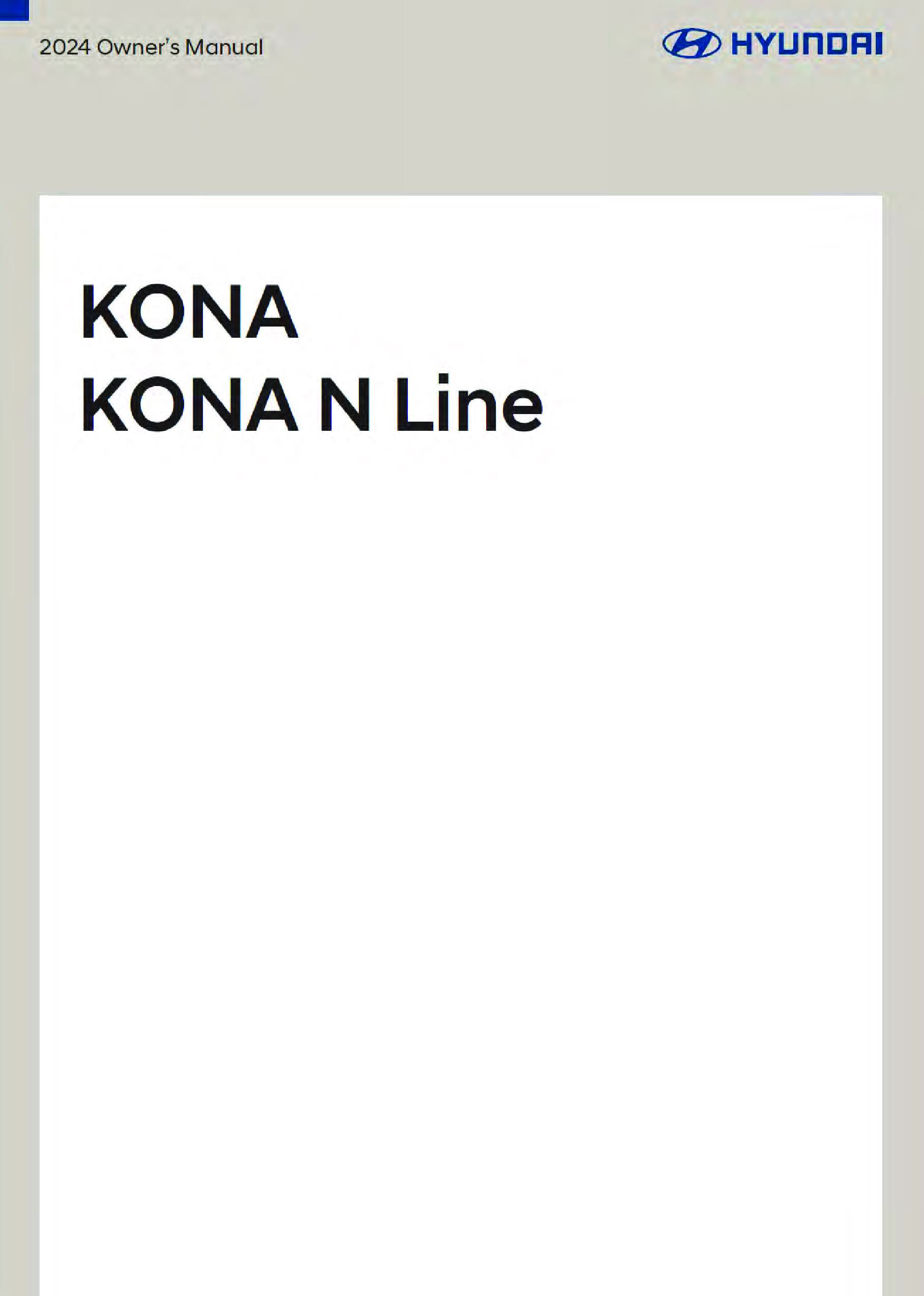 2024 Hyundai Kona Owner's Manual
